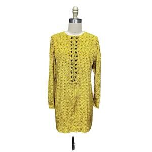 VTG Emanuel Ungaro Parallele Silk Pintuck Pleat Midi Dress Made Italy Size 8